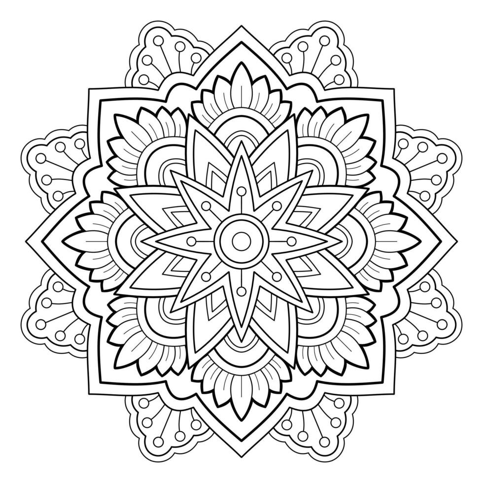 motif de mandala abstrait de vecteur. l'art sur le mur. livre de coloriage motif de dentelle le tatouage. conception pour une conception de chemise de peinture de papier peint et d'autocollant de tuile, ornement décoratif de cercle dans le style oriental ethnique vecteur