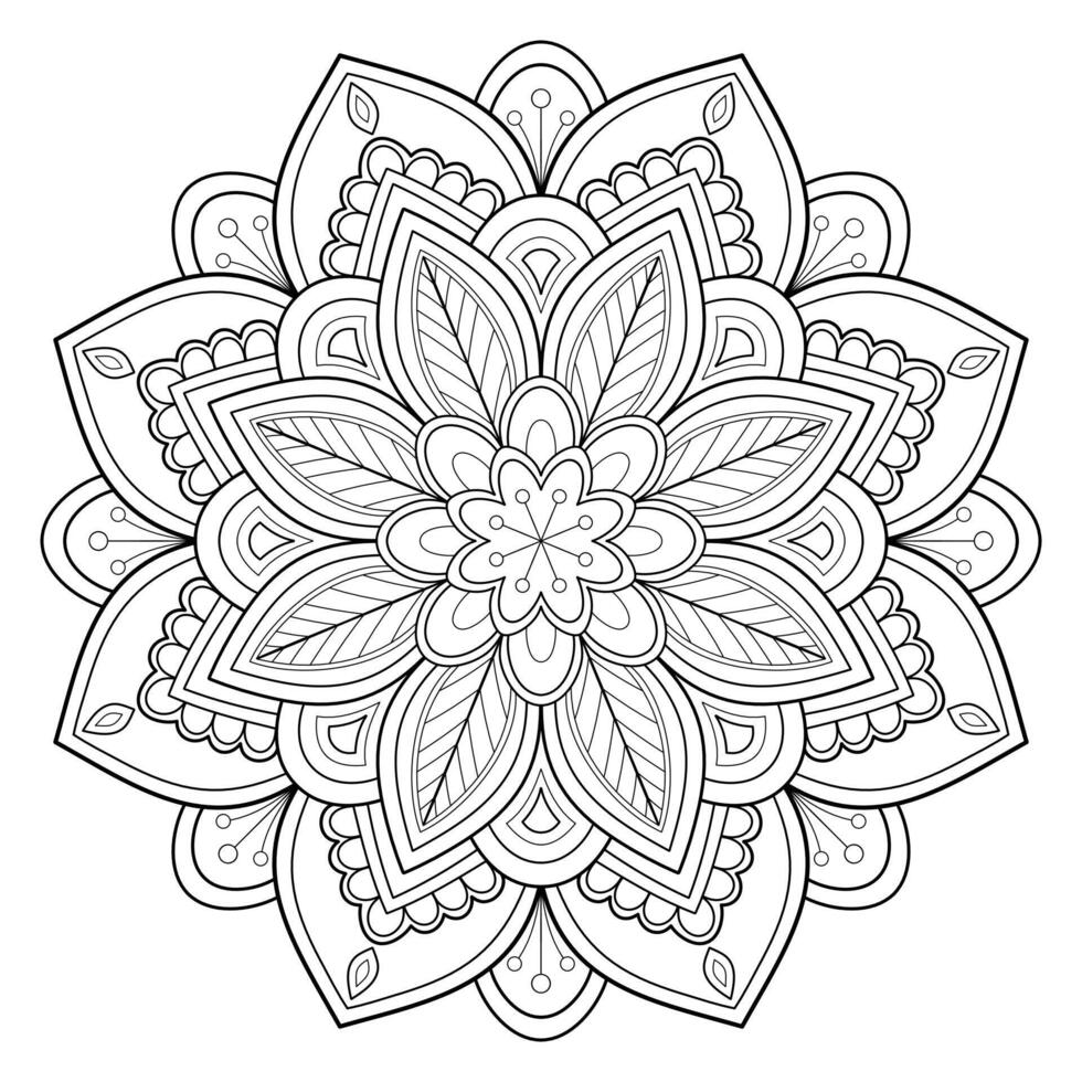 motif de mandala abstrait de vecteur. l'art sur le mur. livre de coloriage motif de dentelle le tatouage. conception pour une conception de chemise de peinture de papier peint et d'autocollant de tuile, ornement décoratif de cercle dans le style oriental ethnique vecteur