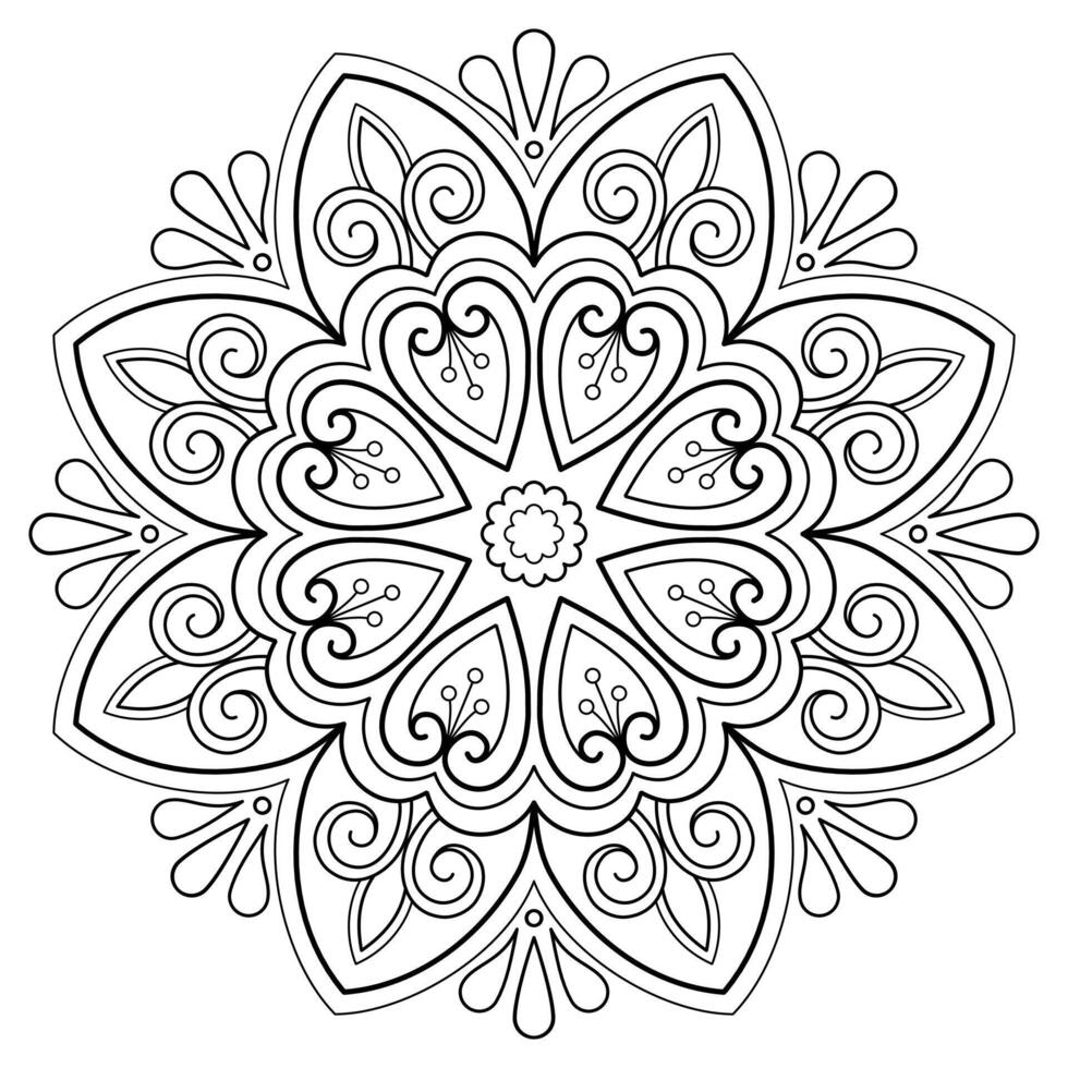 motif de mandala abstrait de vecteur. l'art sur le mur. livre de coloriage motif de dentelle le tatouage. conception pour une conception de chemise de peinture de papier peint et d'autocollant de tuile, ornement décoratif de cercle dans le style oriental ethnique vecteur