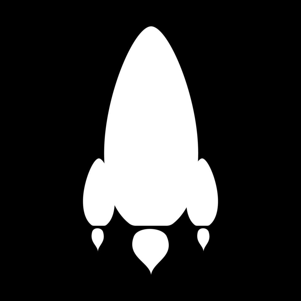 icône de fusée couleur blanche illustration vectorielle image style plat vecteur