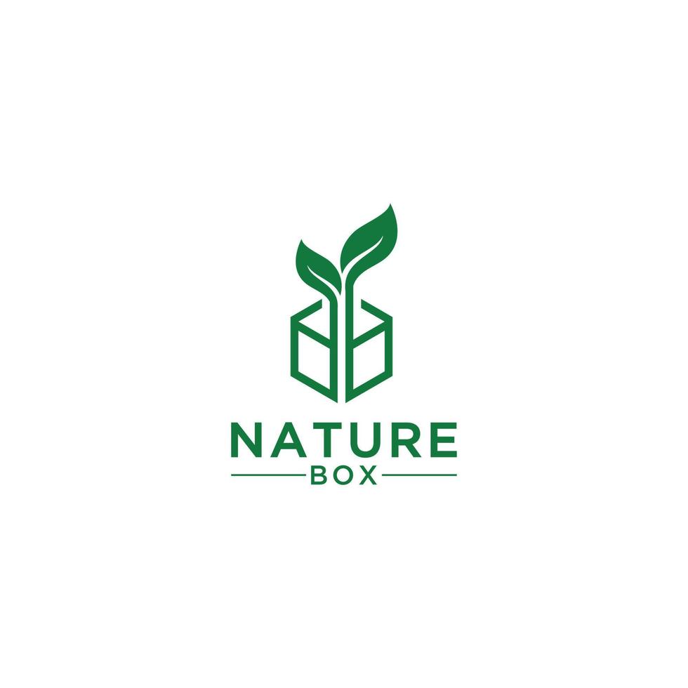 modèle de logo nature sur fond blanc vecteur