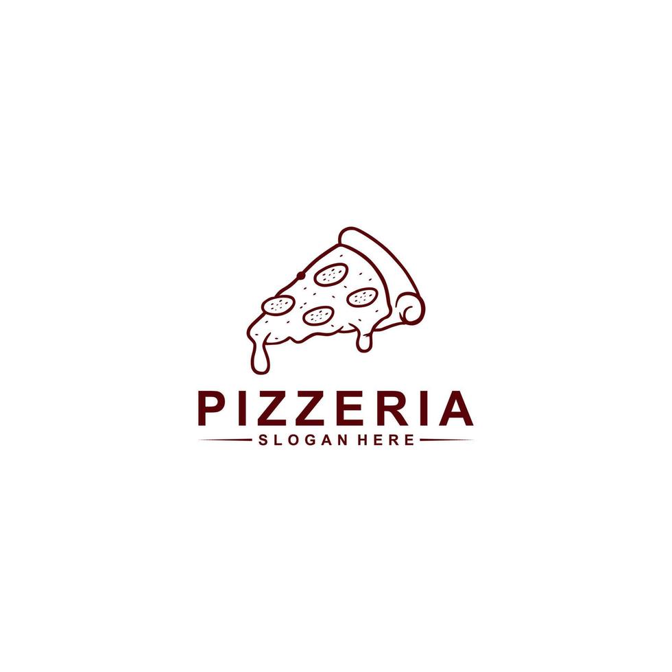 modèle de logo de pizzeria, vecteur sur fond blanc