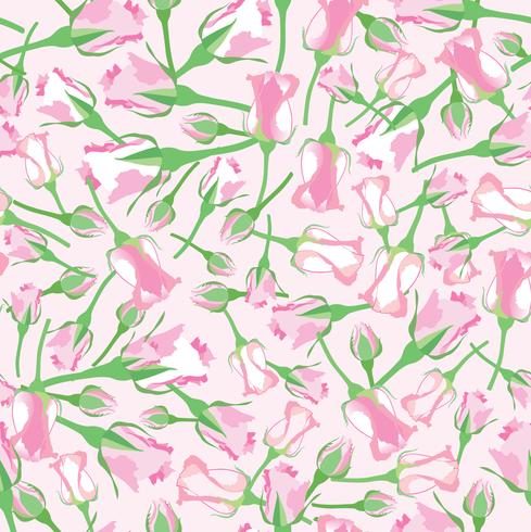 Floral pattern sans soudure. Fleur rose fond vecteur