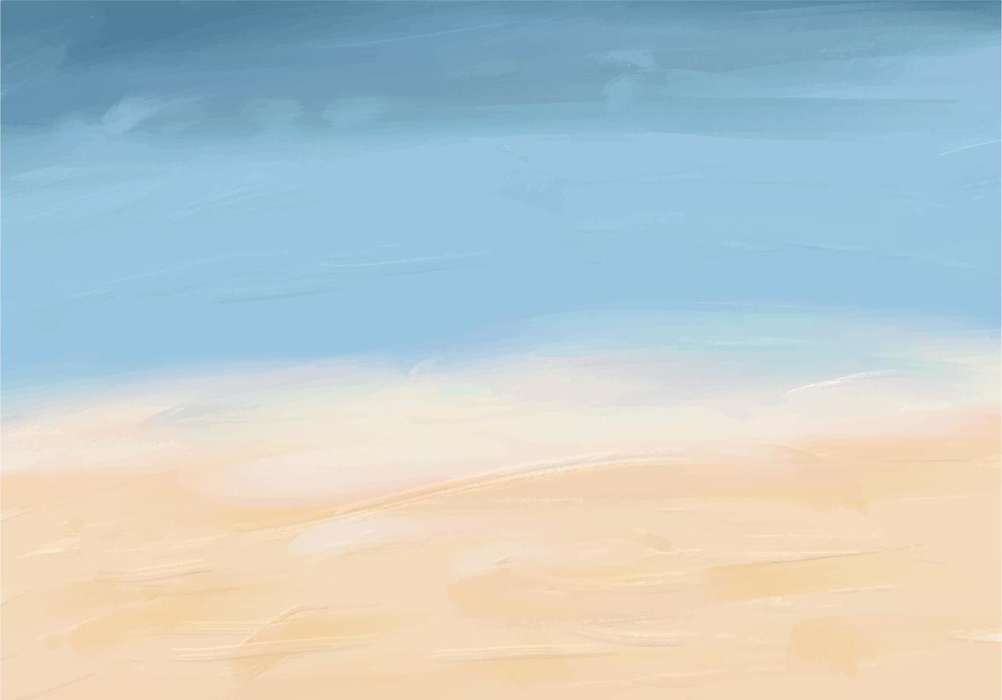 abstrait sable plage océan huile acrylique coup de pinceau grunge textur vecteur