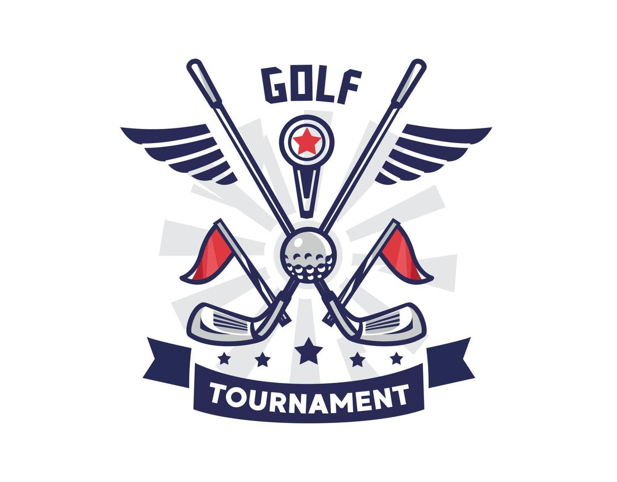logo de golf moderne adapté au tournoi ou à l'organisation vecteur