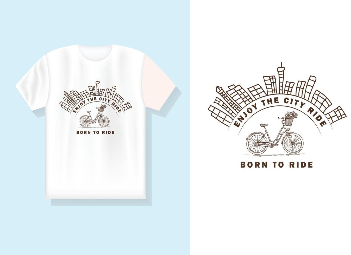 conception de t-shirt abstrait city ride avec un design vectoriel créatif
