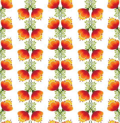 Floral pattern sans soudure. Fleurs d&#39;ornement à la russe vecteur