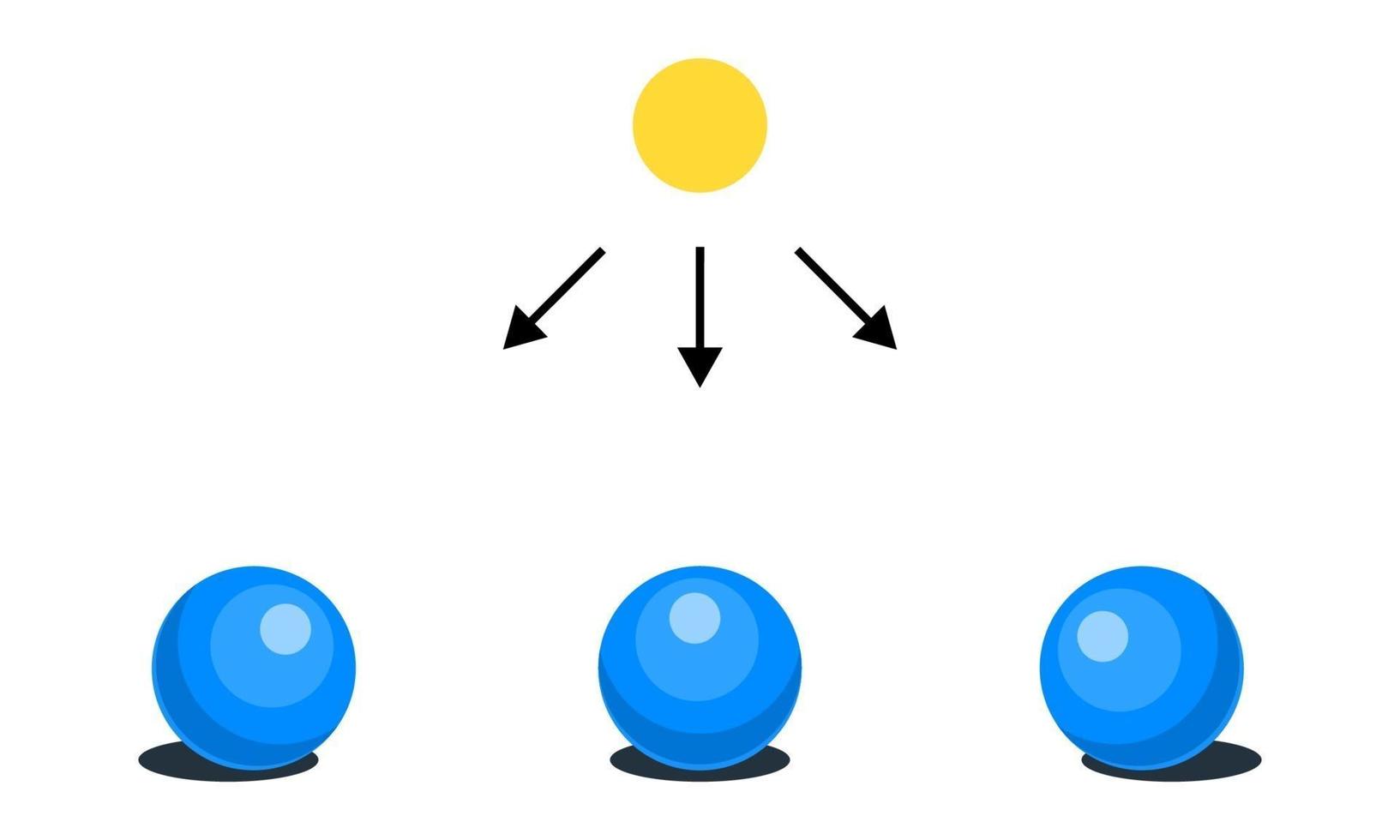 illustration vectorielle. infographie. lumière, ombre, éblouissement, réflexe, vecteur