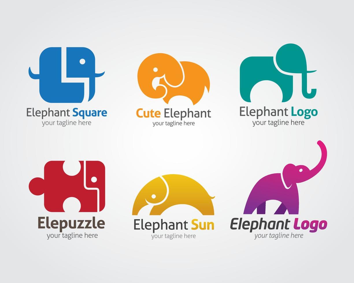 modèle de conception de logo d'éléphant. illustration vectorielle vecteur
