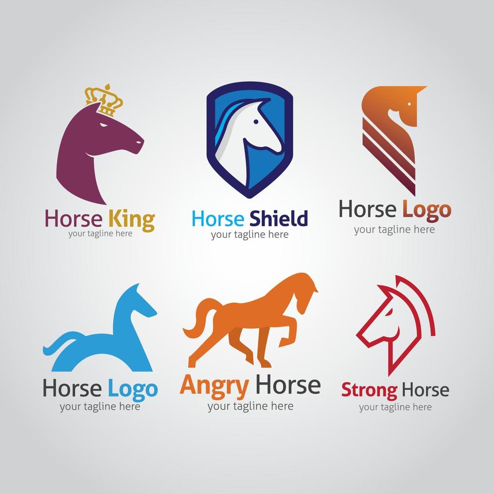 modèle de conception de logo de cheval. illustration vectorielle vecteur