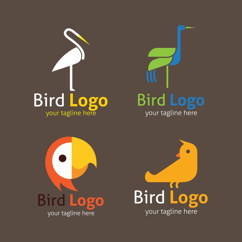 modèle de conception de logo d'oiseau. illustration vectorielle vecteur