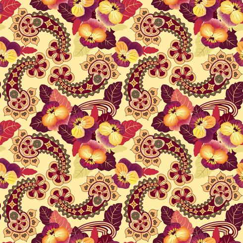 Floral pattern sans soudure. Texture orientale. Ornement de fleurs vecteur