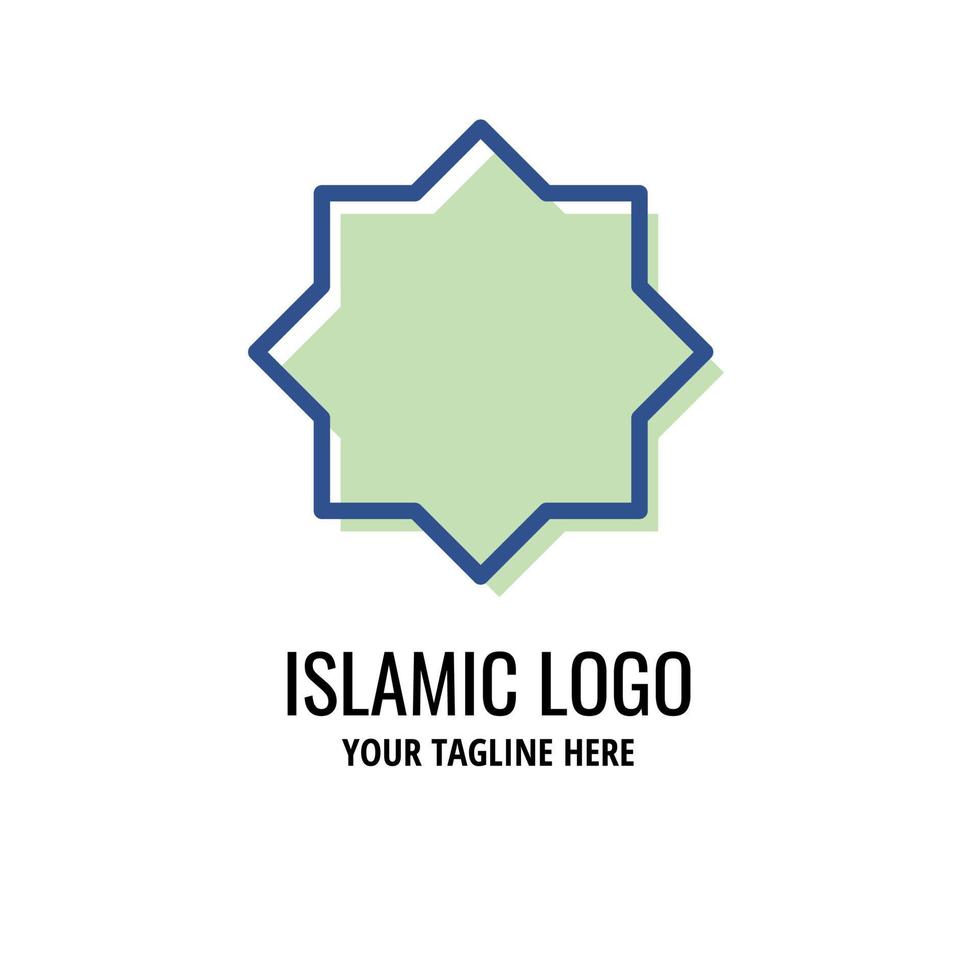 modèle de logo islamique simple. style de couleur linéaire vecteur