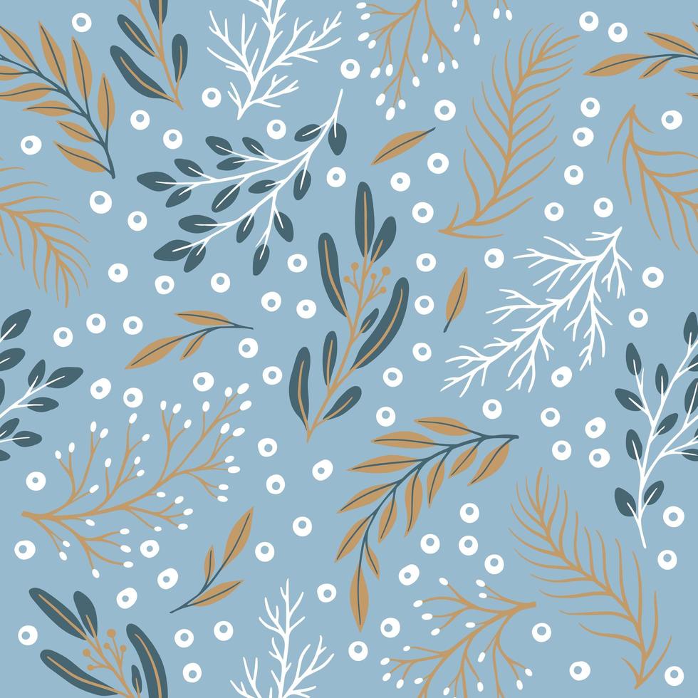 fleur de jardin, plantes, botanique, motif vectoriel sans couture pour la couverture, le tissu, la décoration intérieure. motif mignon avec branche de plante.