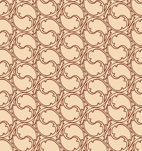 Motif de lignes orientales Ornement floral abstrait Fond tissu Swirl vecteur