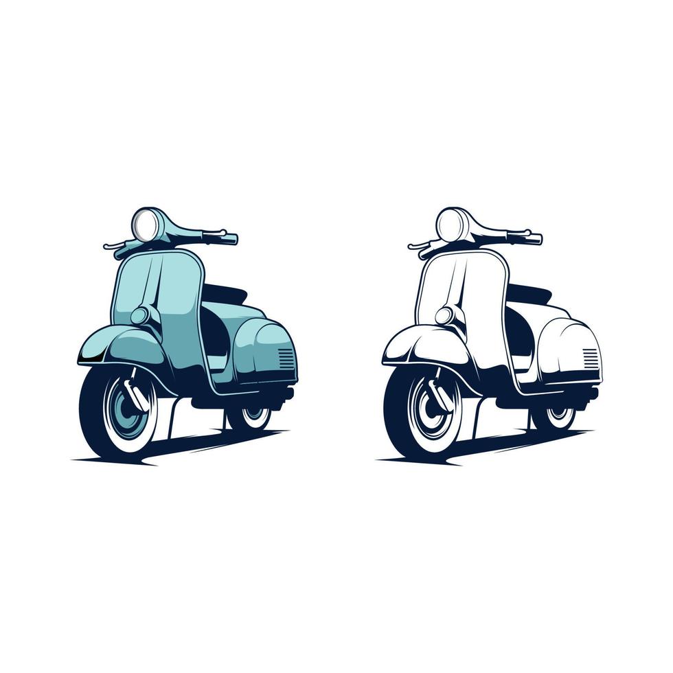 illustration vectorielle de scooter vecteur