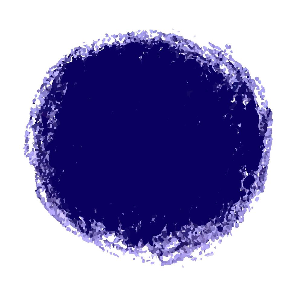 Crayon violet tache de texture gribouillis isolé sur fond blanc vecteur