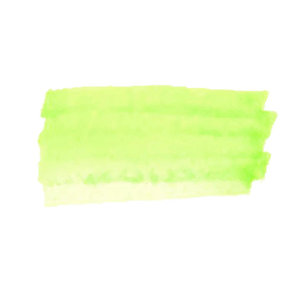 tache d'aquarelle verte isolée sur fond blanc vecteur