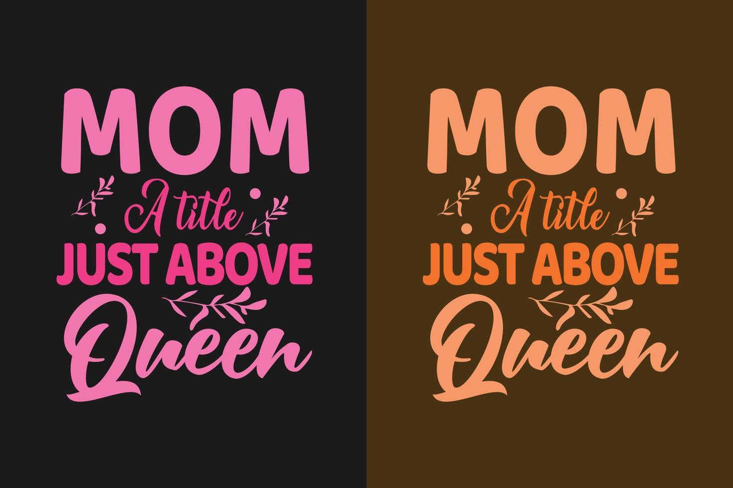 maman un titre juste au dessus de la reine typographie conception de t shirt fête des mères vecteur
