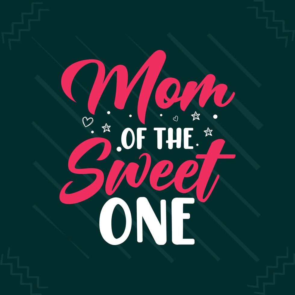conception de t-shirt typographie maman de la douce fête des mères ou maman vecteur