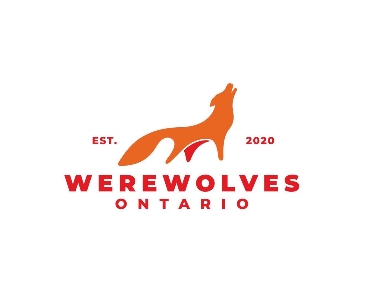 résumé, silhouettewolf, logo, concept, vecteur, illustration vecteur