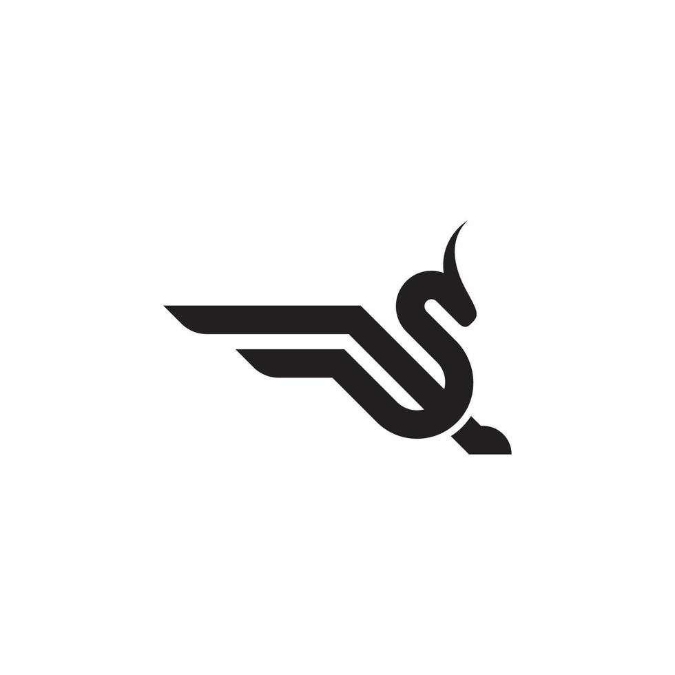 dragon monoline logo audacieux concept illustration vectorielle vecteur