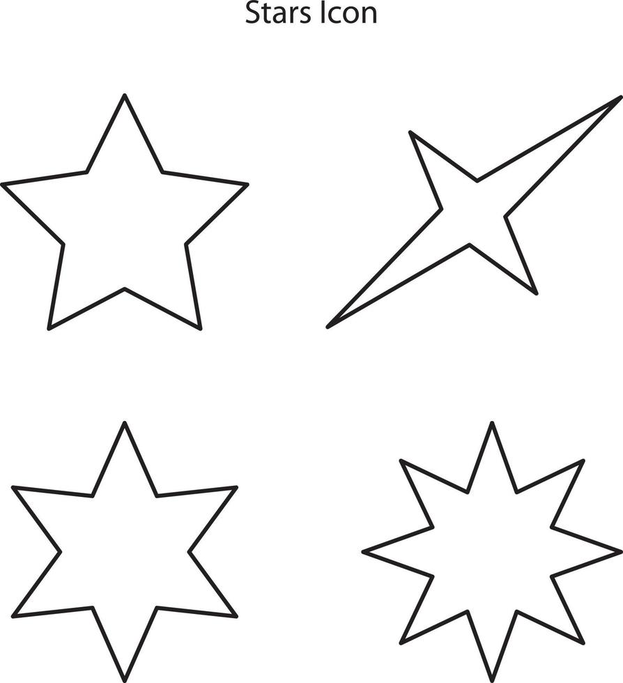 vecteur d'icône étoile isolé sur fond blanc, logo étoile, logo étoile noire, image icône étoile, icône web,