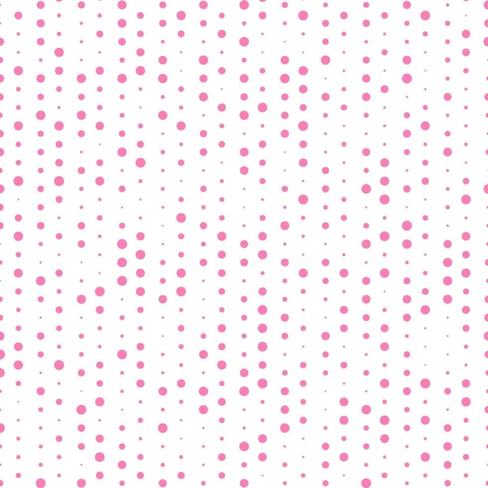 motif aléatoire de couleur rose à pois sur fond blanc vecteur