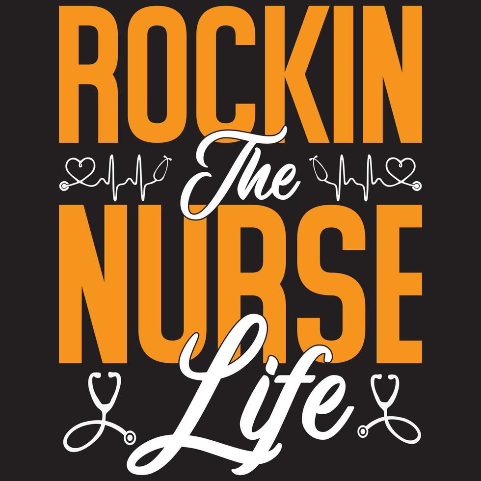 rockin la vie d'infirmière vecteur