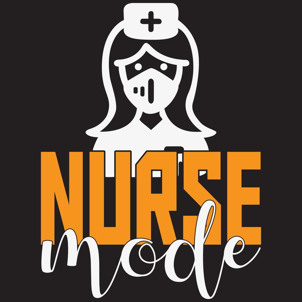 conception de t-shirt mode infirmière vecteur