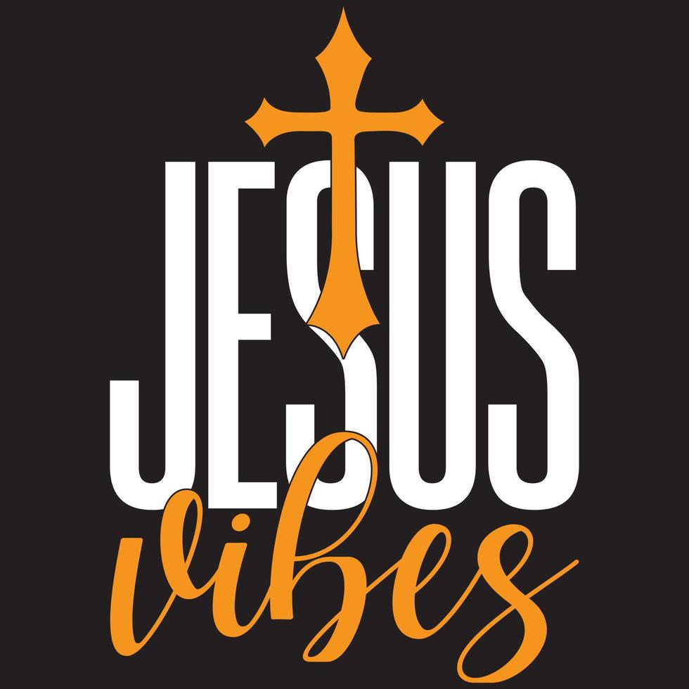 conception de t-shirt vibes jésus vecteur