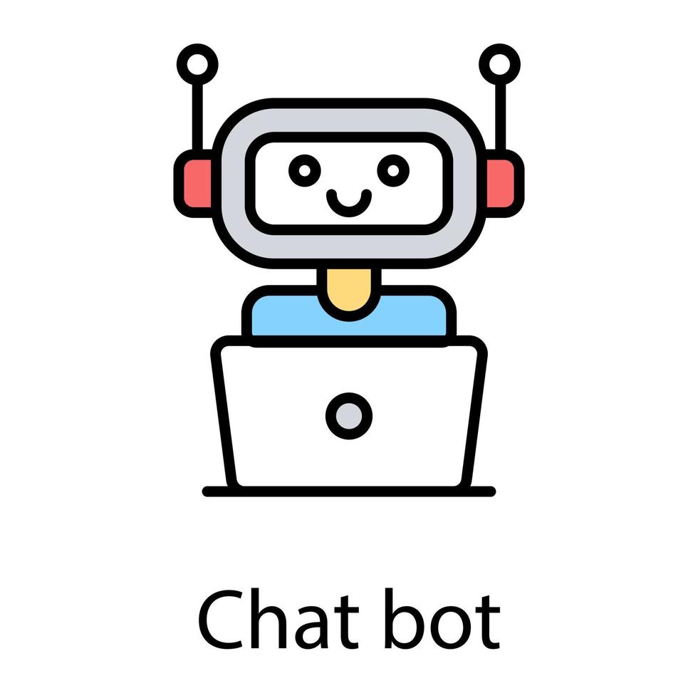 concepts de chatbot à la mode vecteur