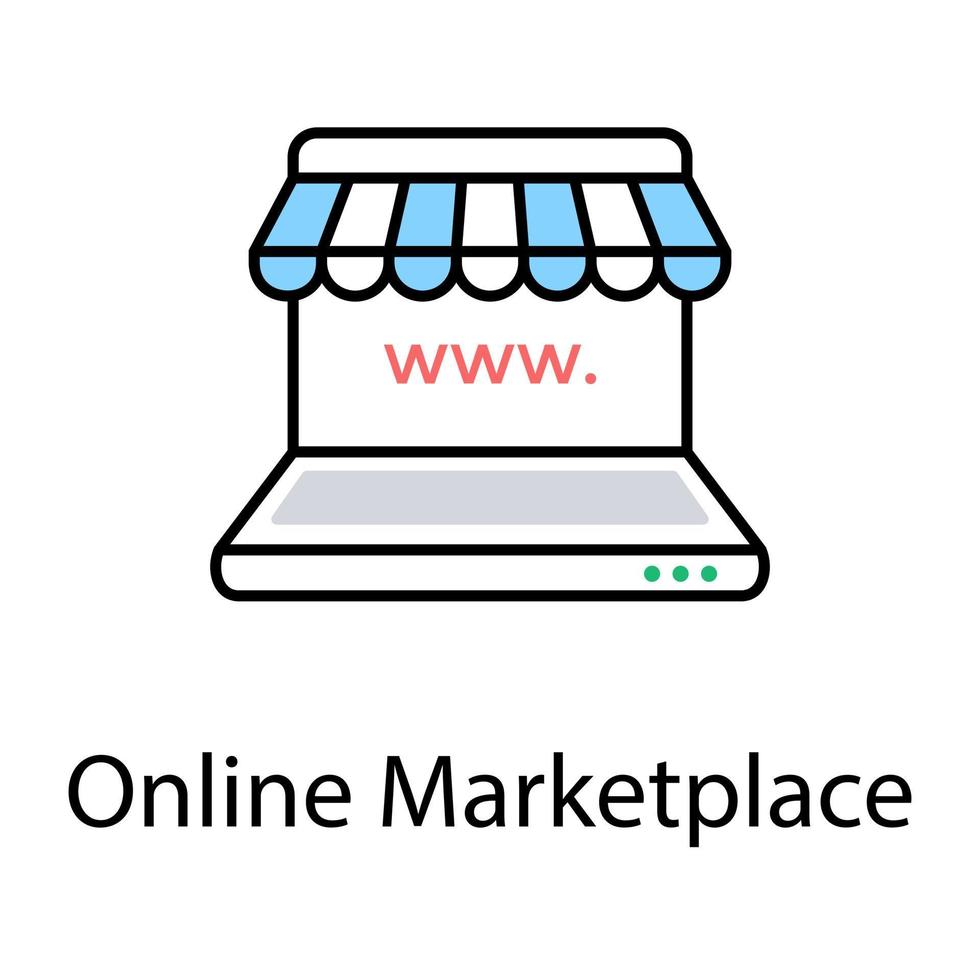 concepts de marché en ligne vecteur