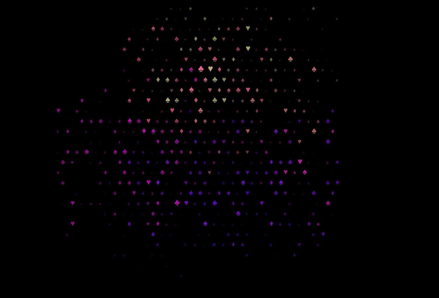 fond de vecteur multicolore foncé, arc-en-ciel avec des signes de cartes.