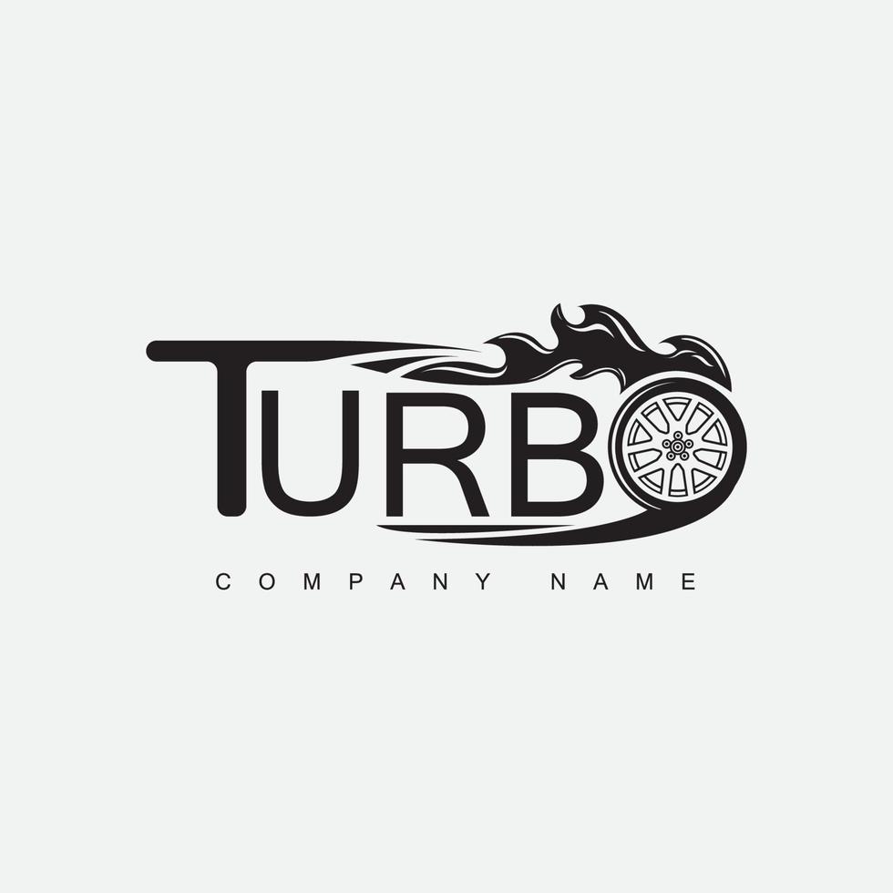 pictogramme de vecteur de conception de logo turbo