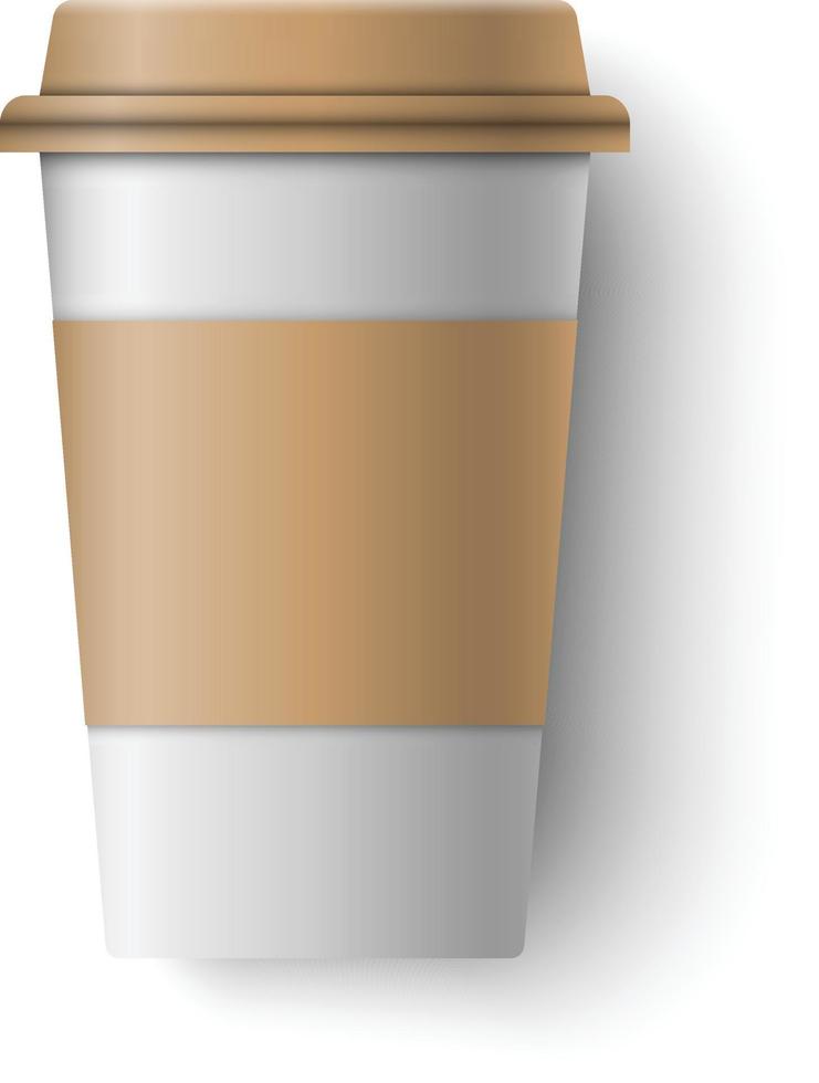 tasse à café en marron vecteur