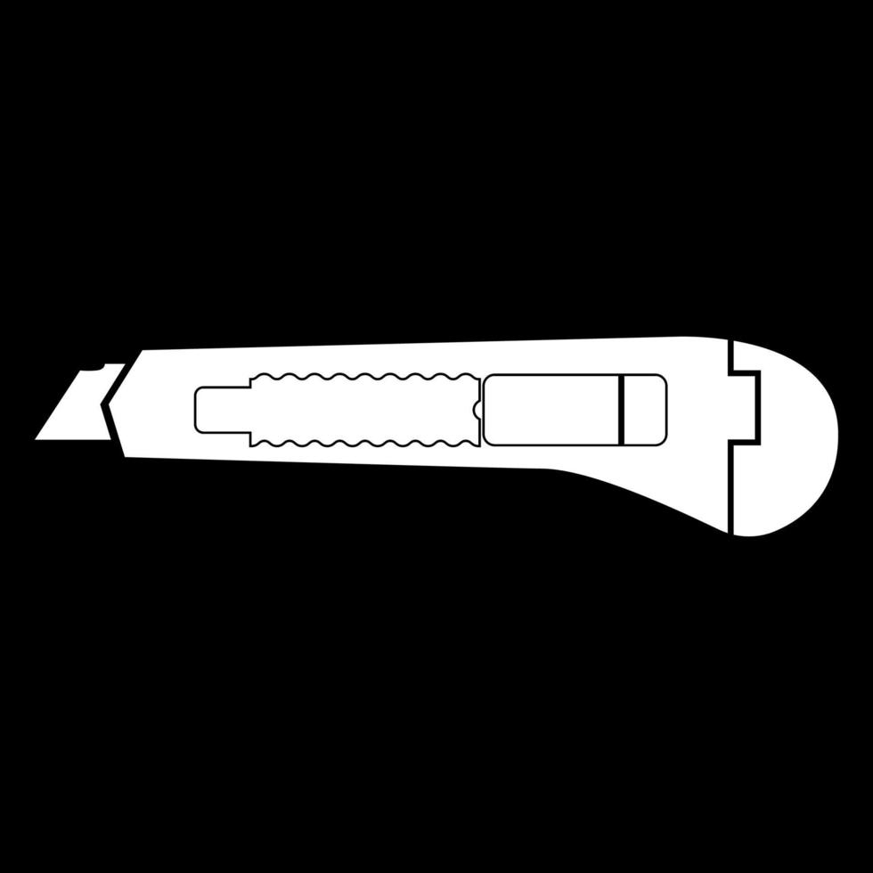 couteau à papier icône couleur blanche vecteur