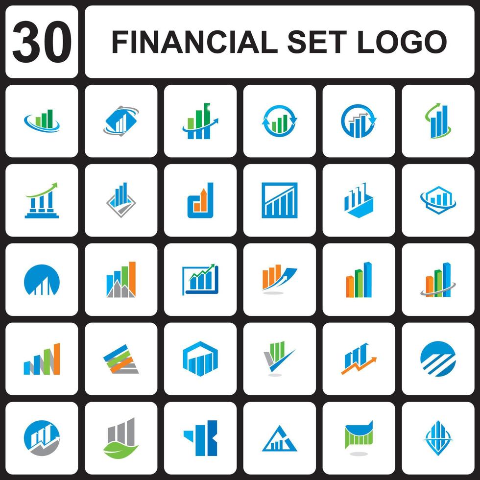 un ensemble de logo financier, logo financier vecteur