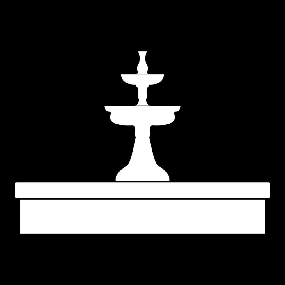 couleur blanche de l'icône de la fontaine vecteur