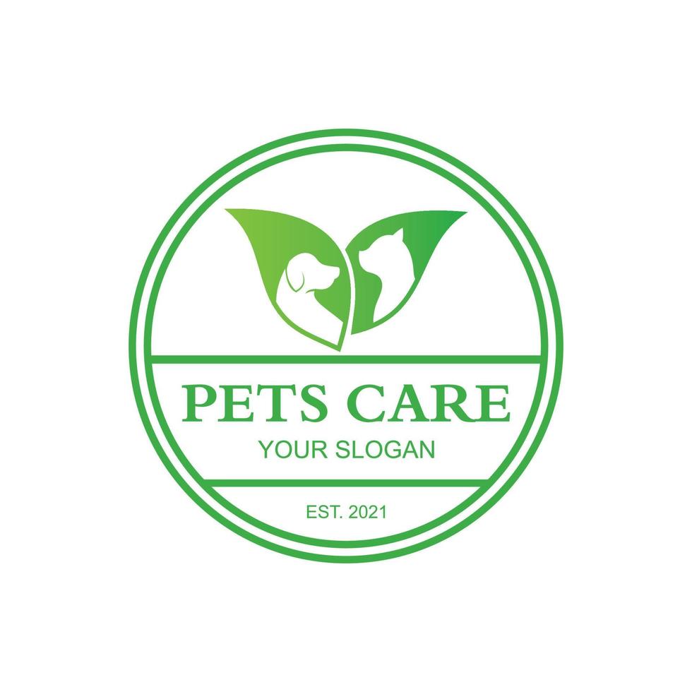 logo de soins pour animaux de compagnie, logo vétérinaire vecteur