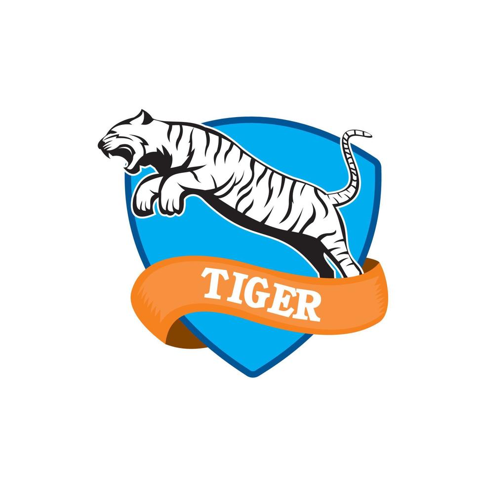 logo tigre, logo animal sauvage vecteur