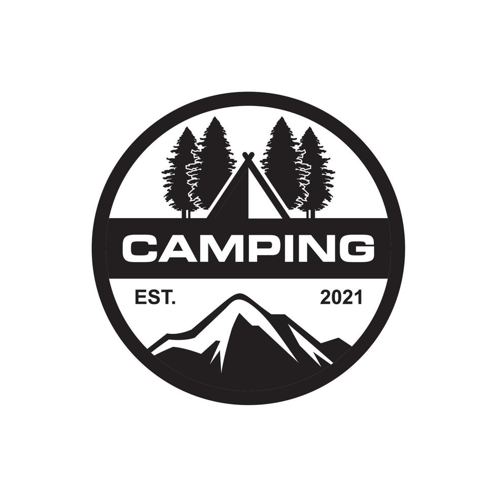 vecteur de camping, vecteur de logo d'aventure