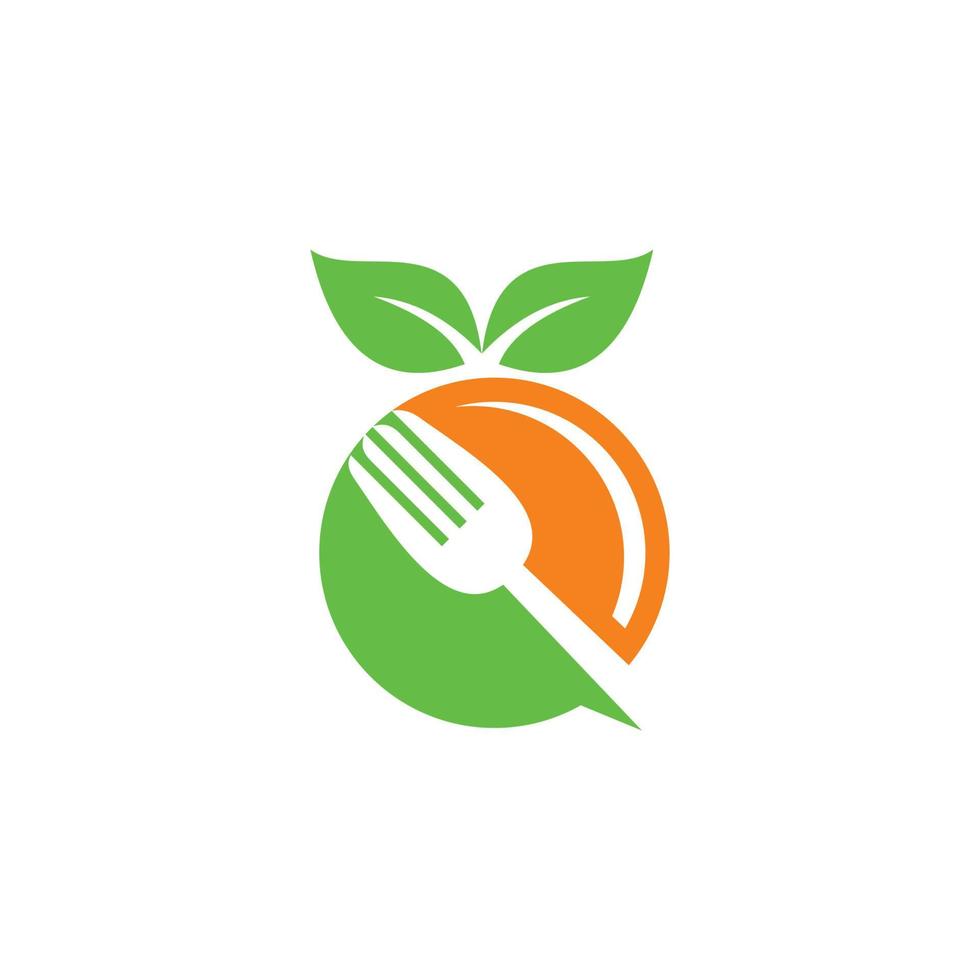 vecteur de fruits frais, logo alimentaire