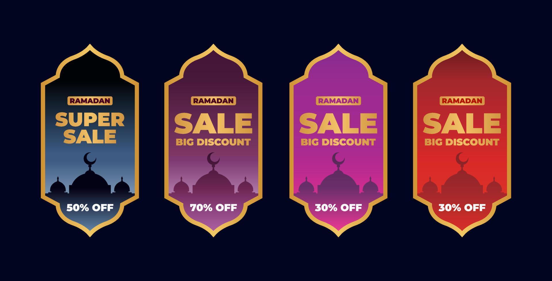 vecteur de conception de vente ramadan kareem. adapté à la carte de voeux, à l'affiche et à la bannière