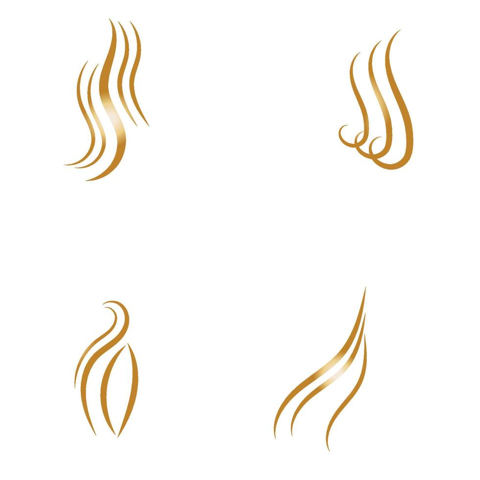 vague de cheveux femme logo vector illustration design