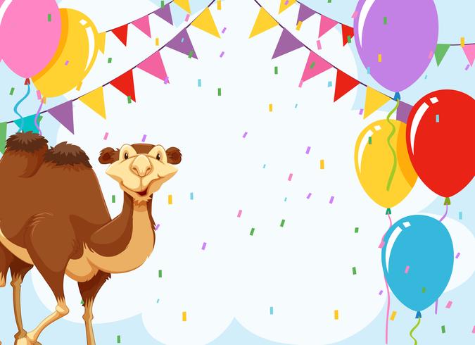 chameau sur une fête inviter vecteur