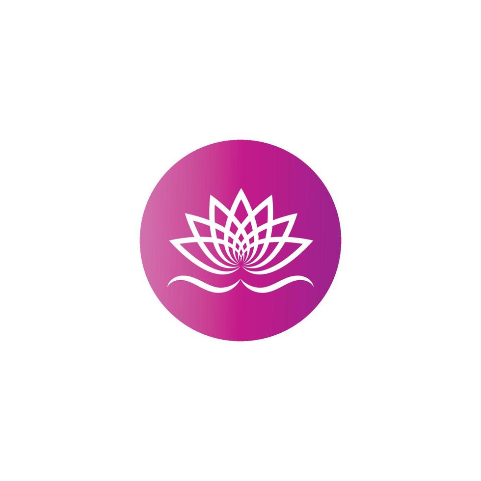 icône de modèle de logo de beauté vecteur fleurs de lotus design