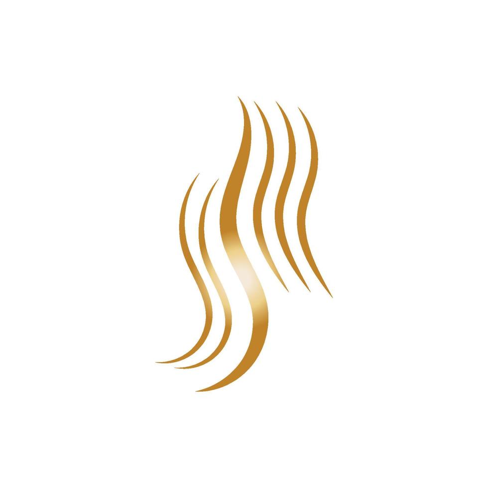 vague de cheveux femme logo vector illustration design