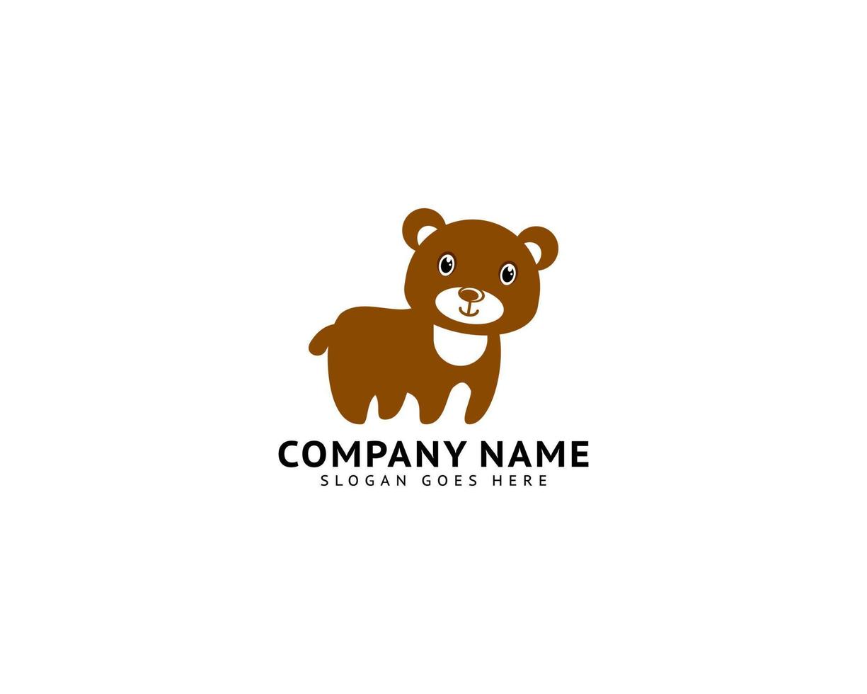 modèle de conception de logo vectoriel ours