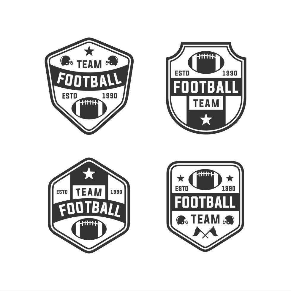 équipe de football définie des logos vectoriels vecteur